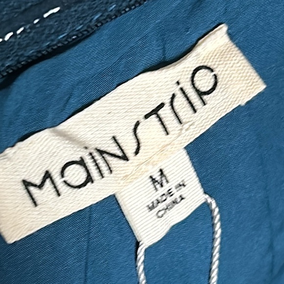 New Main Strip Rhinestone Halter Strapless Sweetheart Neck Teal Velvet Jumpsuit - Picture 11 of 16